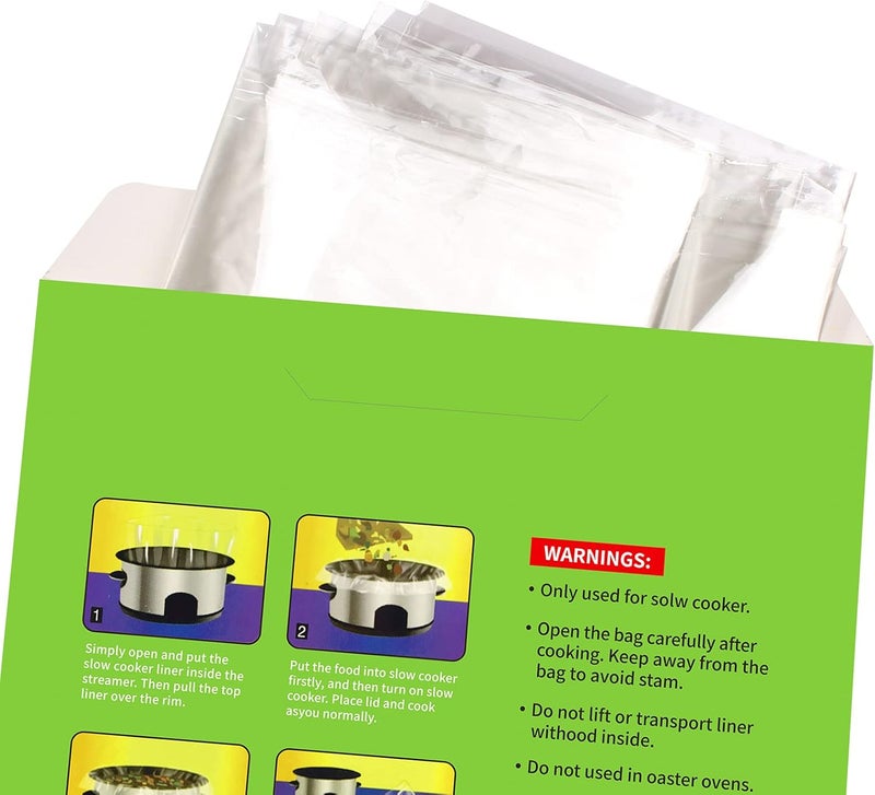 ECOOPTS Slow Cooker Liners Disposable Cooking Bags Small Size Pot Liners Fit 1QT to 3QT Suitable for Oval & Round Pot (20) - Image 2